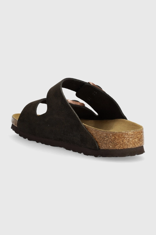 Birkenstock papucs velúrból Arizona Szár: szarvasbőr Belseje: természetes bőr Talp: szintetikus anyag