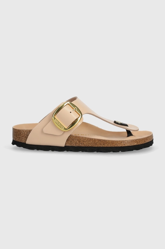 Δερμάτινες σαγιονάρες Birkenstock Gizeh μπεζ