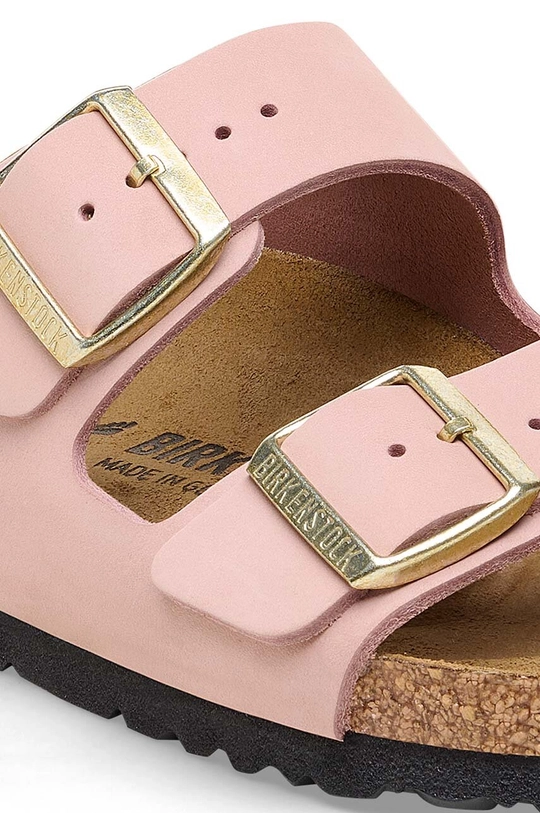 Birkenstock klapki nubukowe Arizona Cholewka: Skóra nubukowa, Wnętrze: Skóra zamszowa, Podeszwa: Materiał syntetyczny