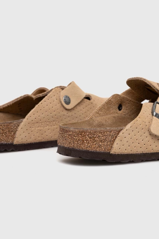 Birkenstock papucs velúrból Boston Szár: szarvasbőr Belseje: természetes bőr Talp: szintetikus anyag