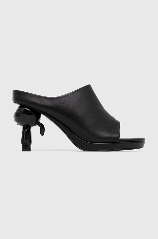 μαύρο Δερμάτινες παντόφλες Karl Lagerfeld IKON HEEL Γυναικεία