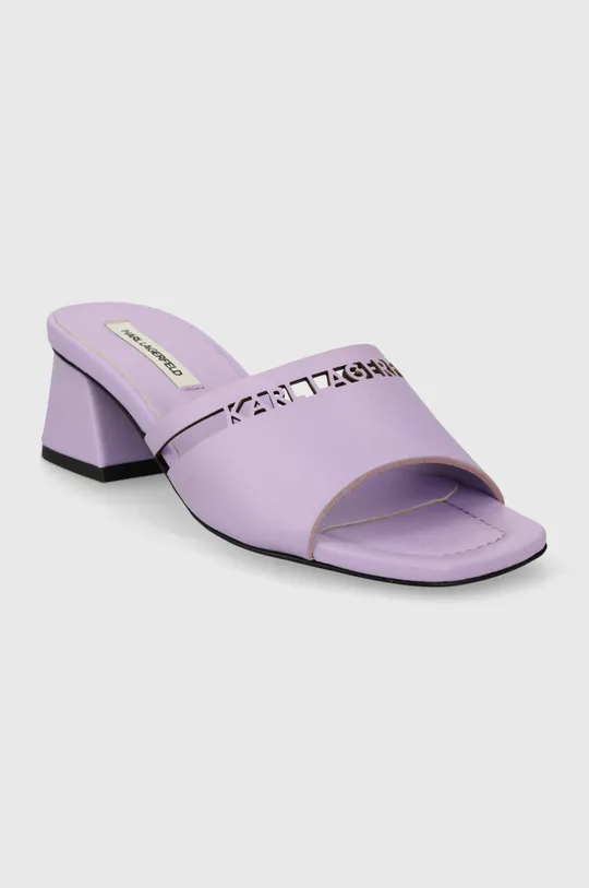 Кожаные шлепанцы Karl Lagerfeld PLAZA фиолетовой