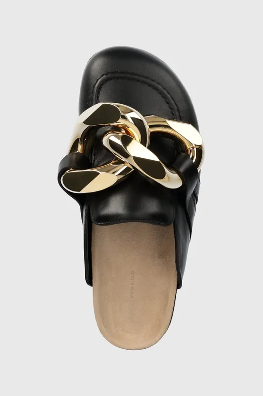 black JW Anderson leather sliders Chain Loafer