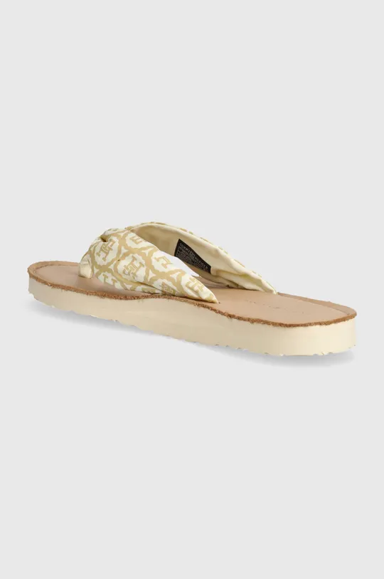 Tommy Hilfiger infradito TH EMBLEM ELEVATED BEACH SANDAL Gambale: Materiale tessile Parte interna: Materiale tessile, Pelle naturale Suola: Materiale sintetico