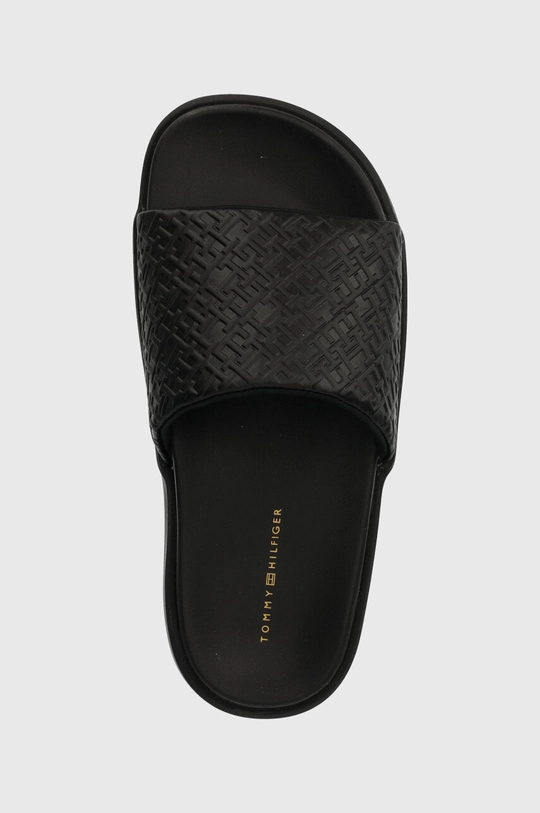 czarny Tommy Hilfiger klapki TH PLATFORM POOL SLIDE