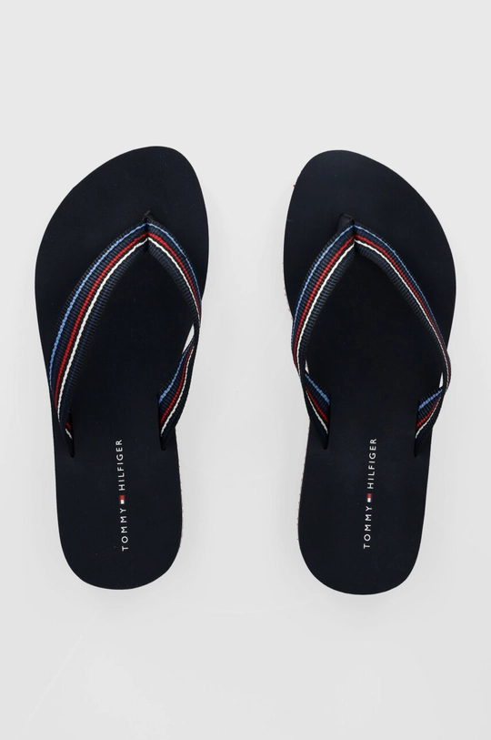 mornarsko plava Japanke Tommy Hilfiger WEDGE STRIPES BEACH SANDAL Ženski