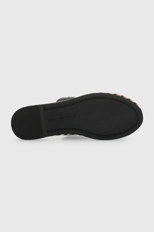 Шкіряні шльопанці Tommy Hilfiger TH LEATHER FLAT ESP SANDAL Жіночий