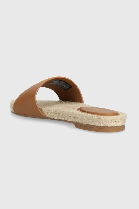 Usnjeni natikači Tommy Hilfiger SIMPLE LEATHER FLAT ESP SANDAL Zunanjost: Naravno usnje Notranjost: Tekstilni material, Naravno usnje Podplat: Sintetični material