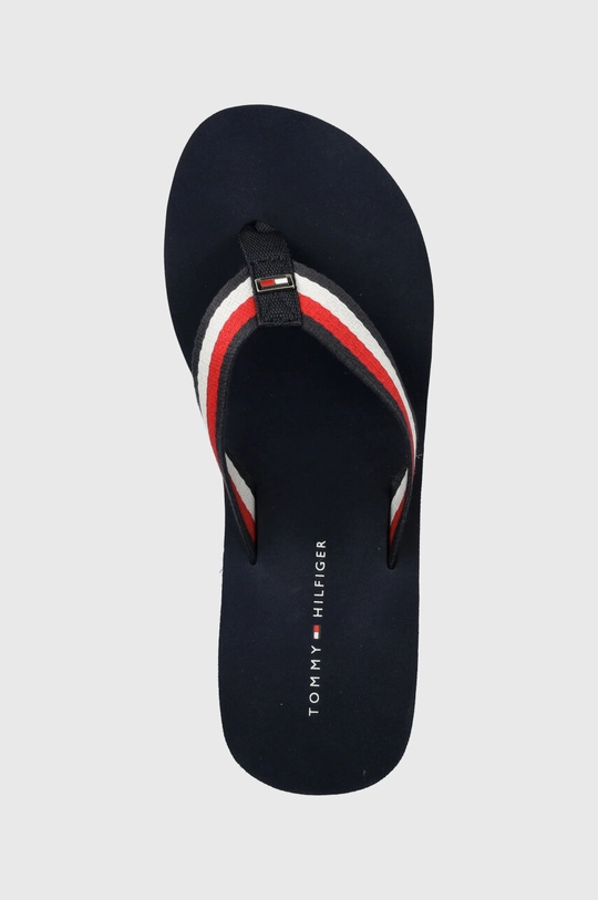 tmavomodrá Žabky Tommy Hilfiger CORPORATE WEDGE BEACH SANDAL