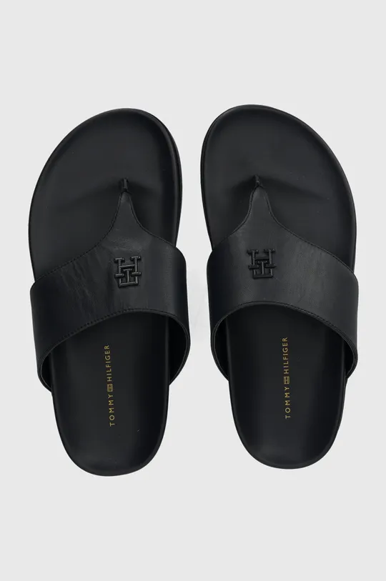 Kožené žabky Tommy Hilfiger THONG COMFORT SANDAL tmavomodrá