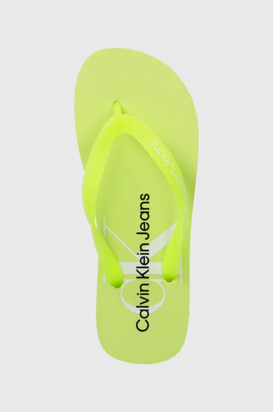 zöld Calvin Klein Jeans flip-flop BEACH SANDAL MONOLOGO TPU