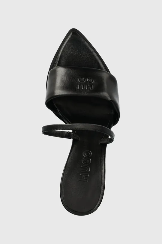 čierna Kožené sandále HUGO Tarah