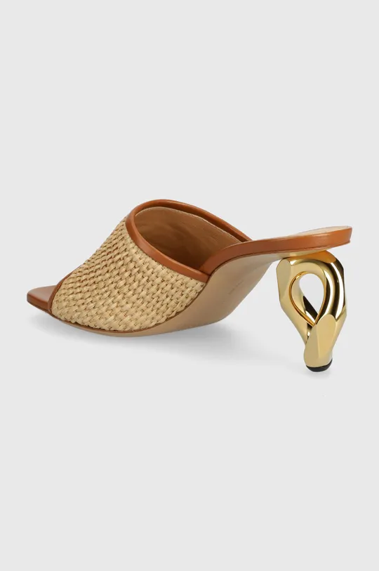 JW Anderson sliders Raffia Sandal Uppers: Textile material, Natural leather Inside: Natural leather Outsole: Natural leather