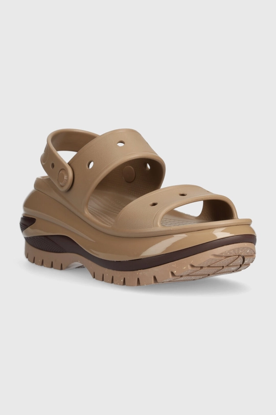 Crocs klapki Classic Mega Crush Sandal brązowy