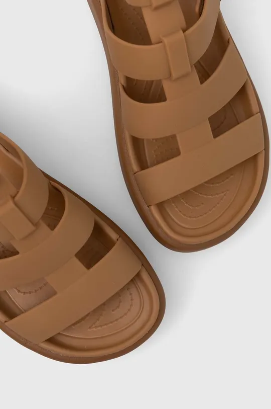 hnedá Sandále Crocs Brooklyn Luxe Gladiator