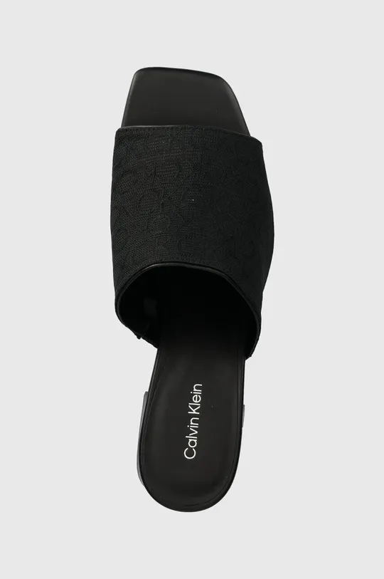 czarny Calvin Klein klapki HEEL MULE 45 MONOCQ