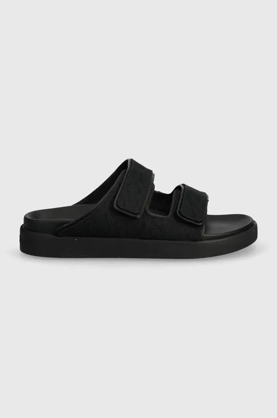 Calvin Klein papucs FLAT ADJ SLIDE MONOCQ fekete
