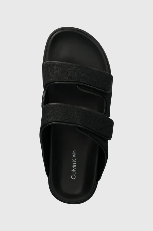 čierna Šľapky Calvin Klein FLAT ADJ SLIDE MONOCQ