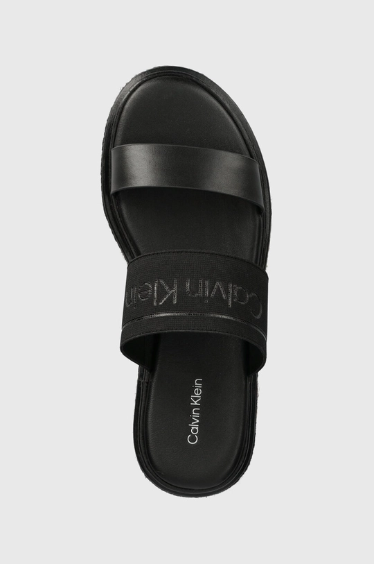 чёрный Шлепанцы Calvin Klein WEDGE SLIDE HE