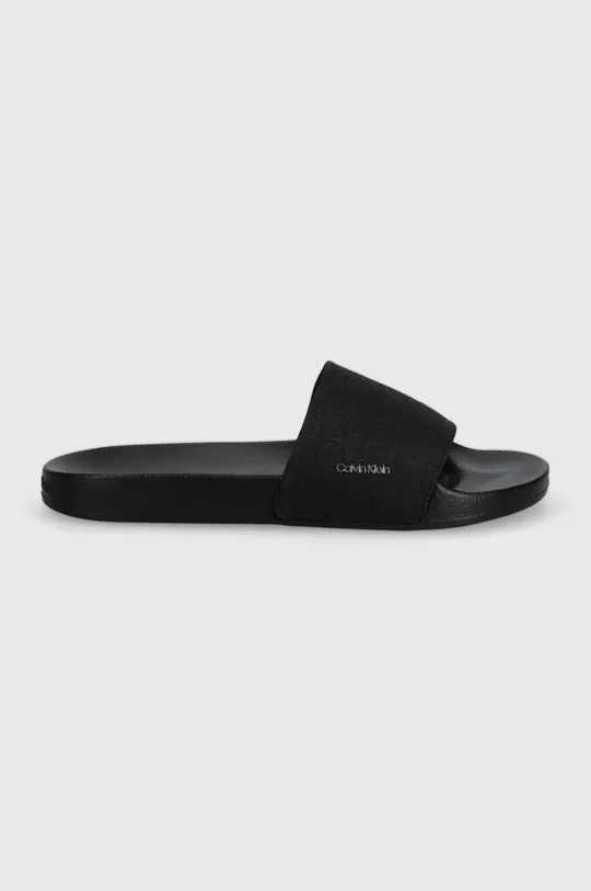 Calvin Klein papucs POOL SLIDE WCALVIN MET MONOCQ fekete
