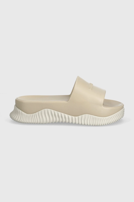 Шльопанці Calvin Klein FLATFORM SLIDE EVA бежевий