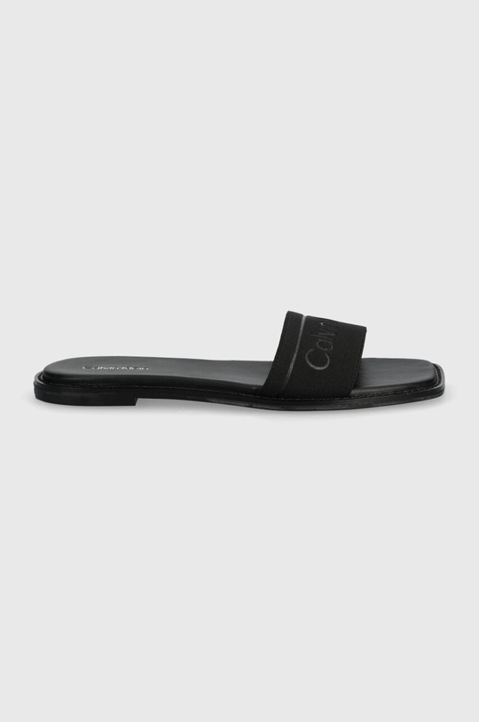 Παντόφλες Calvin Klein FLAT SLIDE HE μαύρο