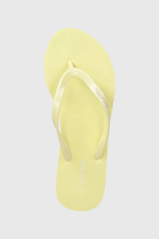 sárga Calvin Klein flip-flop FLIP FLOP DEBOSS LOGO MET
