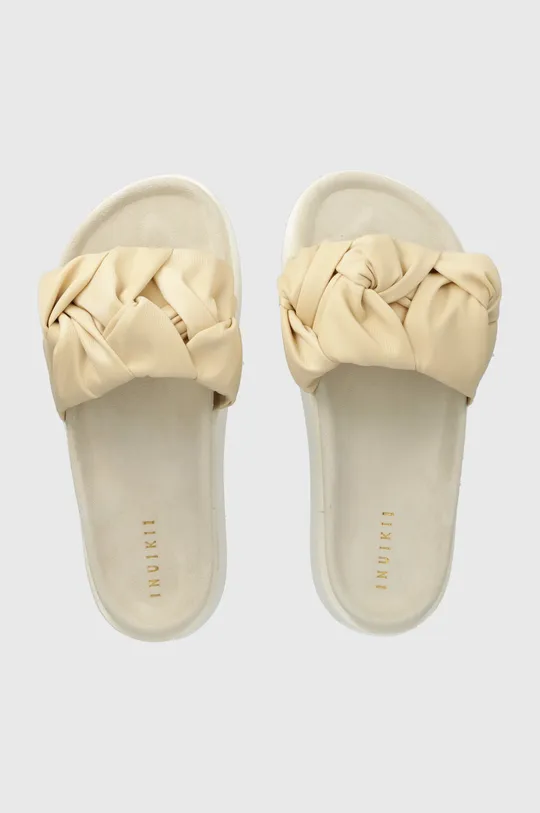 beige Inuikii ciabatte slide Fjord Flower Platform Donna