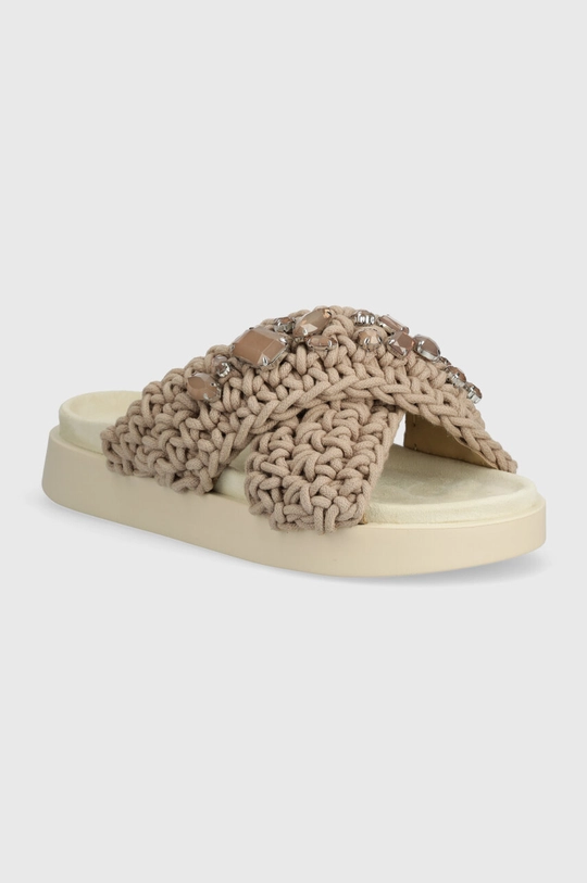 beige Inuikii ciabatte slide Woven Stones Donna