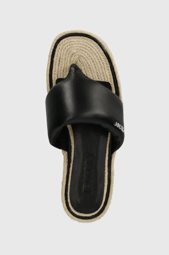 fekete Dkny bőr flip-flop Fifi