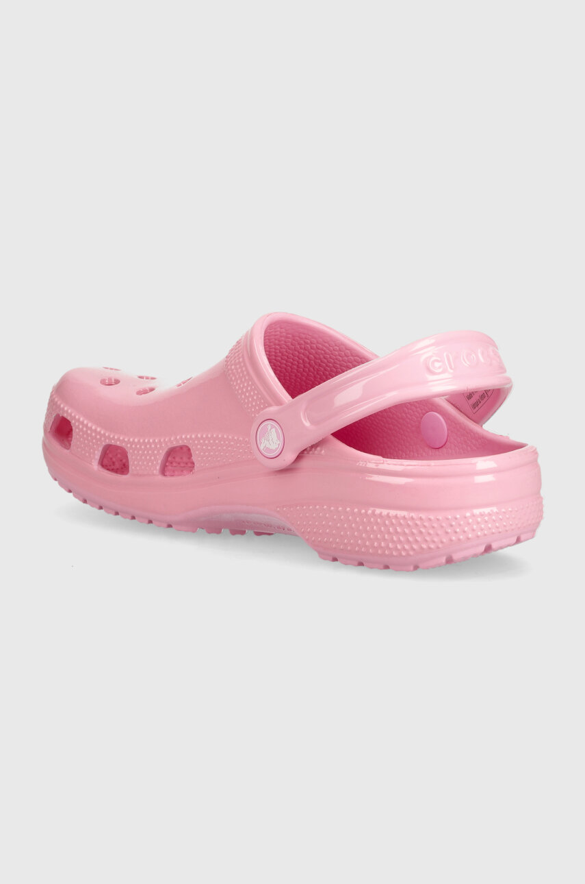 Crocs klapki Classic High Shine Clog damskie kolor różowy 209609 ...