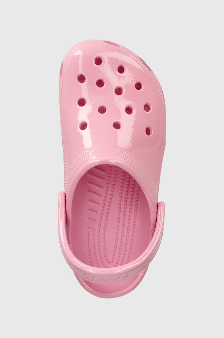 Crocs klapki Classic High Shine Clog damskie kolor różowy 209609 ...