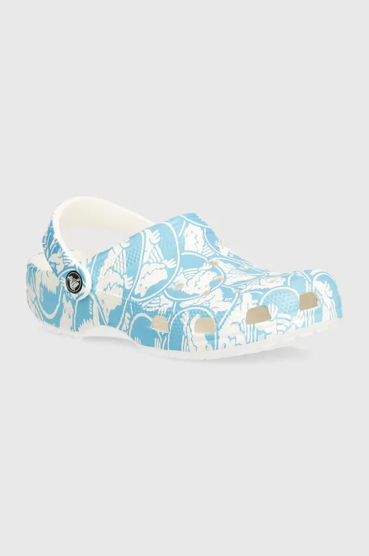 μπλε Παντόφλες Crocs Classic Duke Print Clog Γυναικεία
