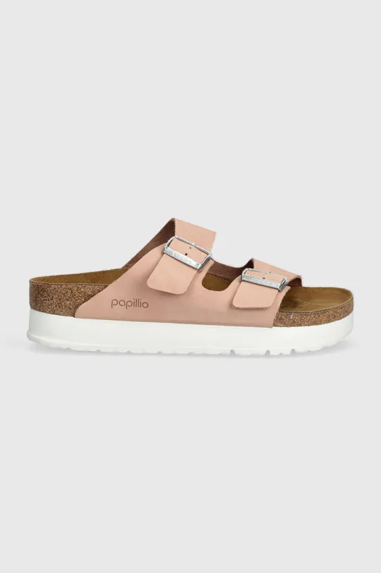 Birkenstock nubuk papucs Arizona Platform Flex Birkenstock x Papillio rózsaszín