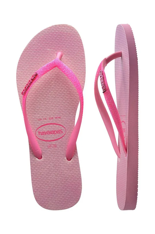 rózsaszín Havaianas flip-flop SLIM GLITTER IRIDESCENT