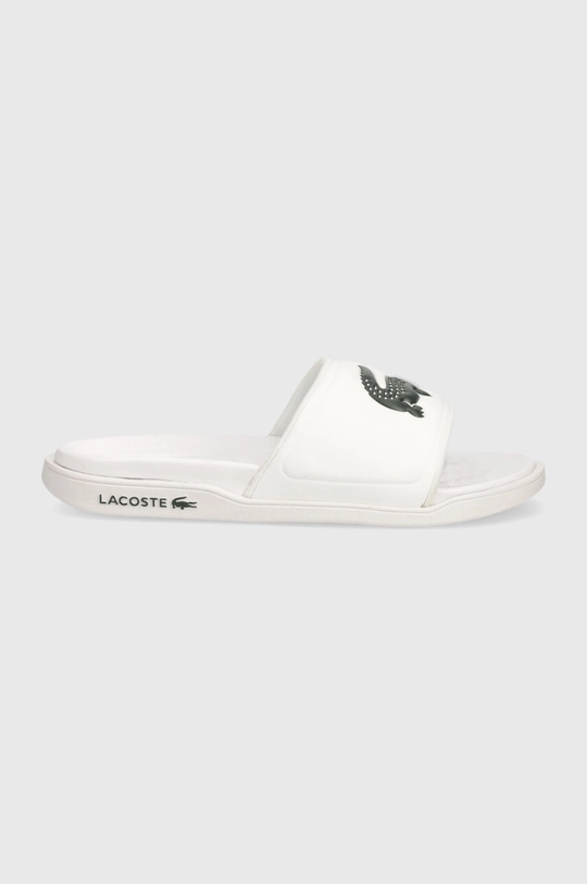 Lacoste ciabatte slide Croco Dualiste bianco