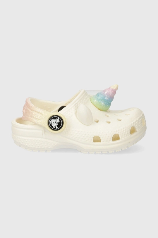 Crocs klapki dziecięce CLASSIC IAM RAINBOW UNICORN CLOG beżowy