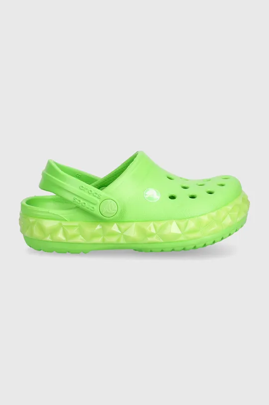 Παιδικές παντόφλες Crocs Geometric Glow Band πράσινο