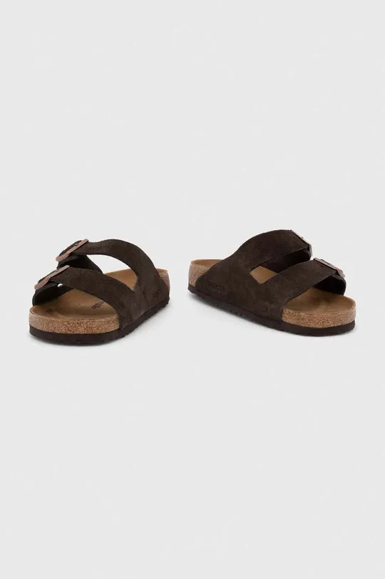 Birkenstock suede sliders Arizona brown