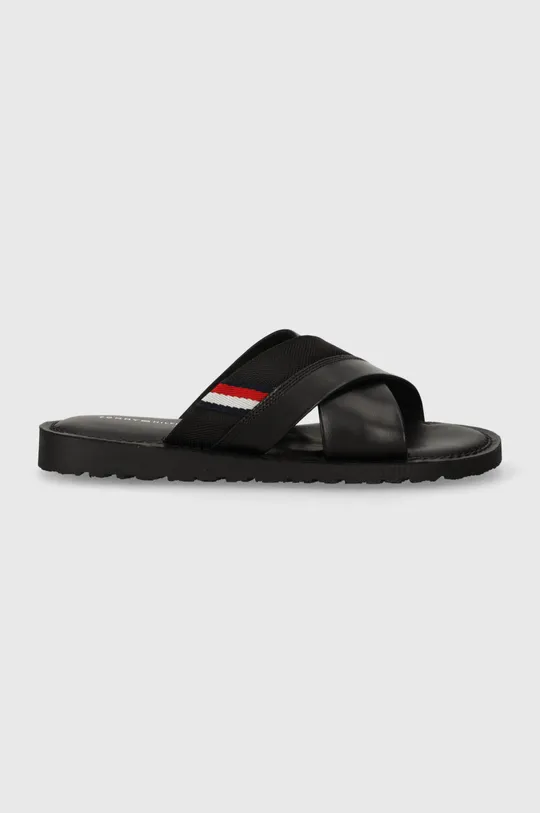 Tommy Hilfiger infradito in pelle CORE LTH CRISS C SANDAL nero