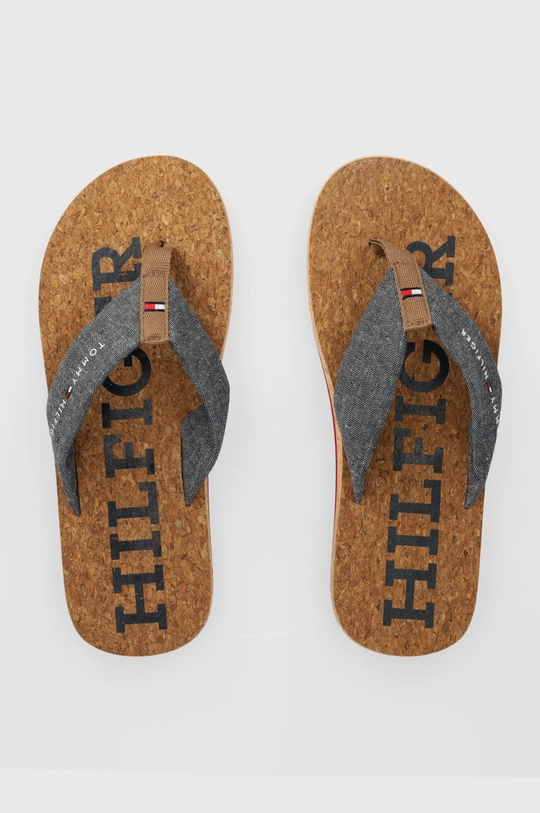 granatowy Tommy Hilfiger japonki CORK BEACH SANDAL Męski