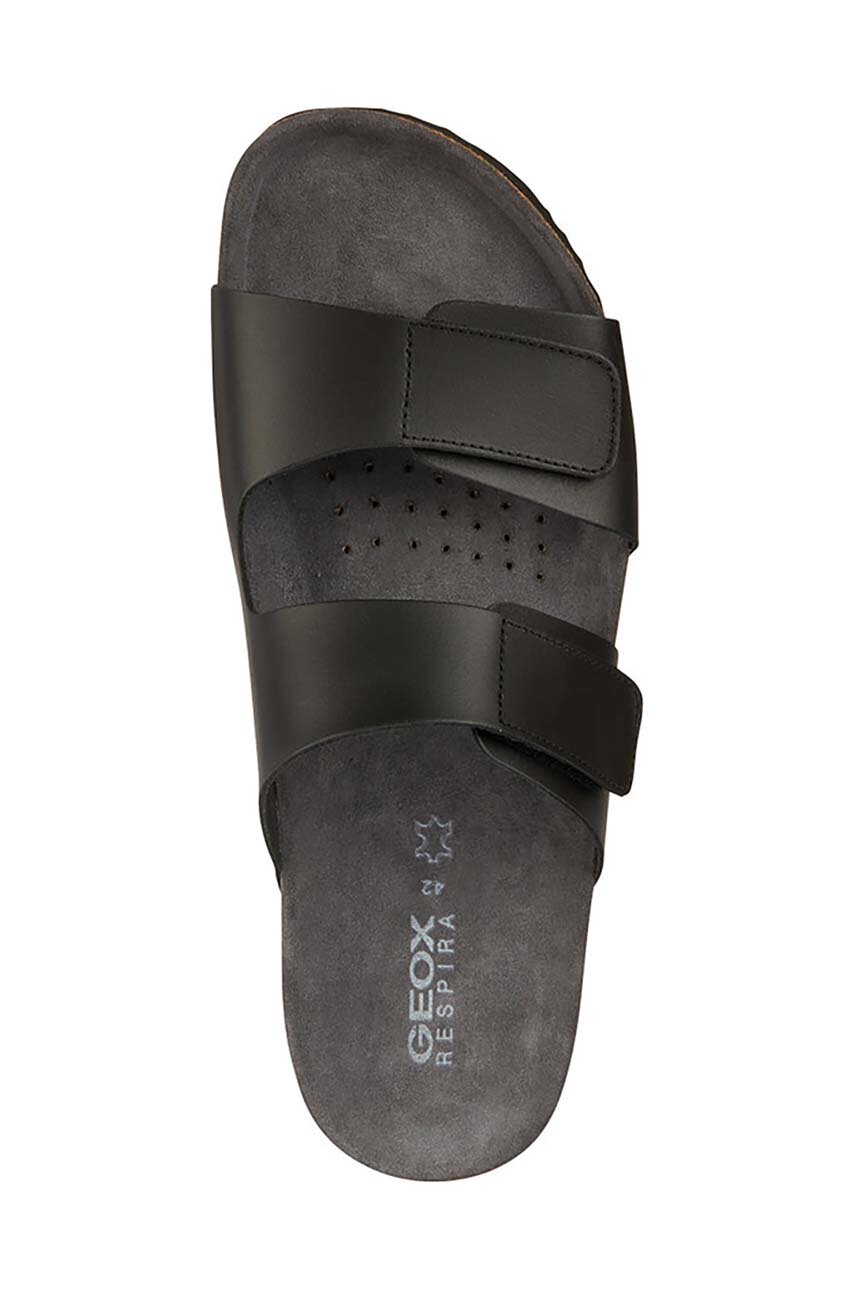 Geox Damen Sandale Ghita – Atmungsaktive Sommersandale Aus Nubukleder Mit Riptape-Verschluss