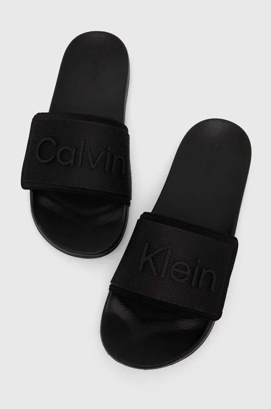 Šľapky Calvin Klein ADJ POOL SLIDE TPU čierna