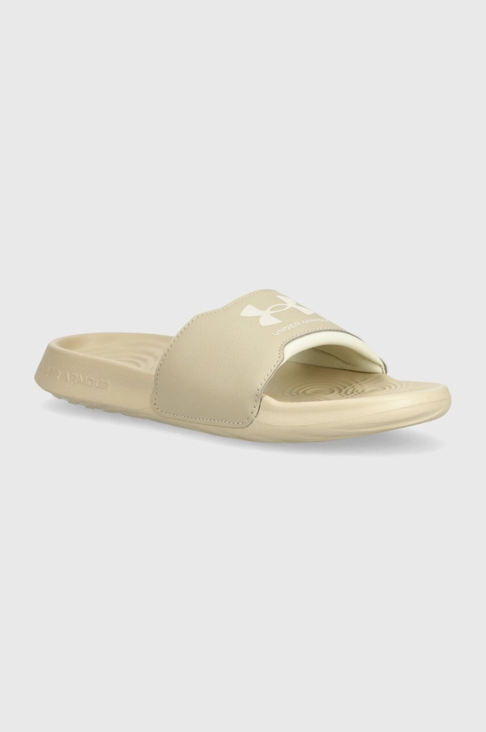 beige Under Armour ciabatte slide Uomo