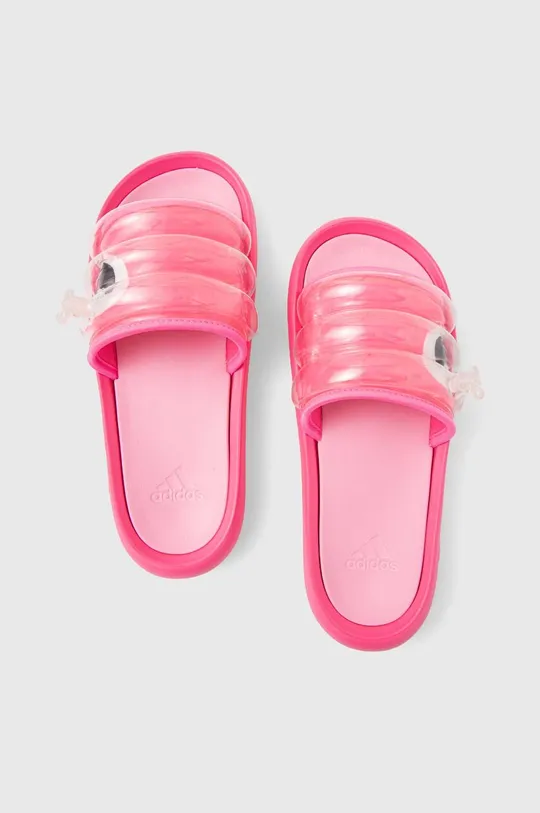 różowy adidas klapki