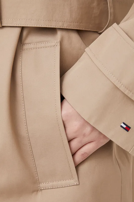 beige Tommy Hilfiger cappotto in cotone