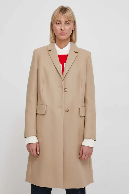 beige Tommy Hilfiger cappotto in lana Donna