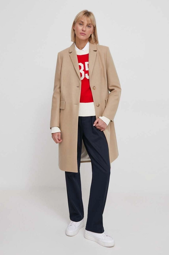 Tommy Hilfiger cappotto in lana beige