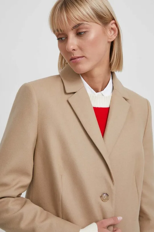 beige Tommy Hilfiger cappotto in lana