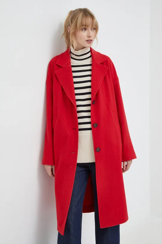 κόκκινο Μάλλινο παλτό Marc O'Polo